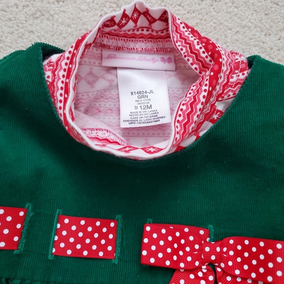 Bonnie Baby Girls Holiday Gifts Dress Jumper with Turtleneck Bodysuit sz12m - Picture 2 of 9